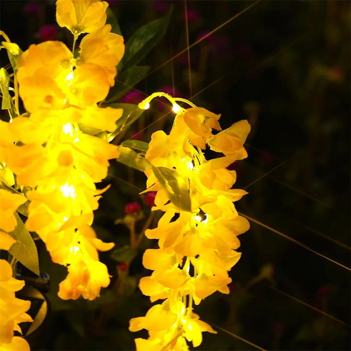Solar Garden Lights Outdoor 4 Branches Flower Lights for Outside 2 Modes Waterproof Garden Decor for Yard Patio Pathway Backyard