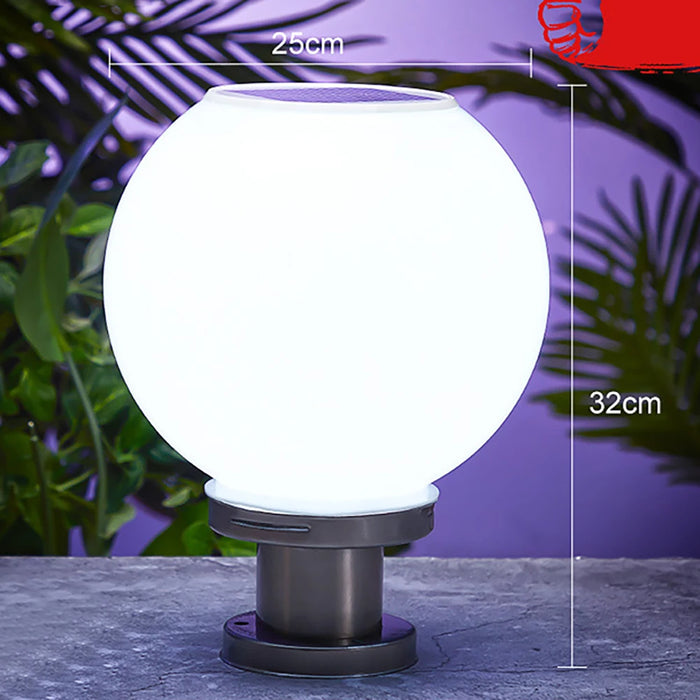 Solar Light Outdoor Fixtures Courtyard Garden Lawn Street Lights Round Ball Lamp External Landscape Patio Pillar Party Lighting