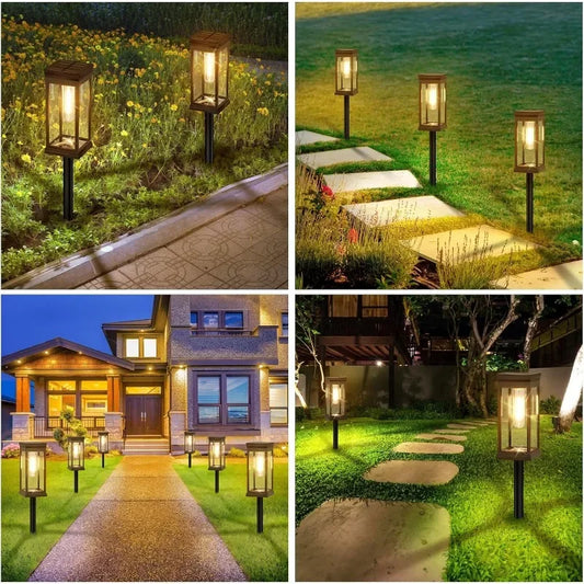 1/2/4/6 Pack Solar Pathway Lights Outdoor Waterproof Walkway Light Solar Powered Landscape Lights for Driveway Lawn Patio Yard