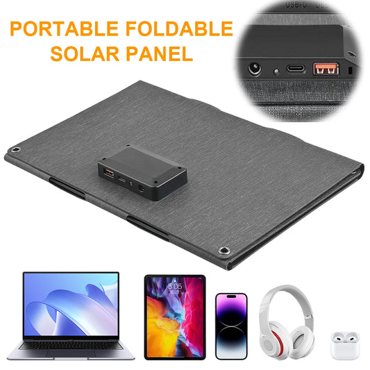 45W Foldable Solar Panel Portable Solar Panel Waterproof Outdoor Portable Folding Solar Panel Charger for Outdoor Camping Hiking