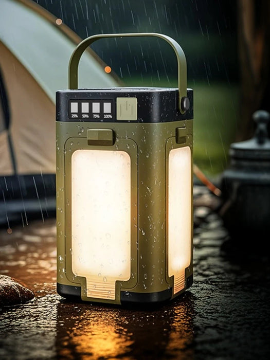 Solar Foldable Camping Light Rechargeable Lantern Power Bank Solar Camping Lantern Portable Flashlight LED Tent Light
