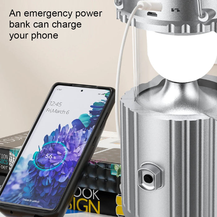 Solar Camping Fan With Lantern Collapsible Solar Powered USB Rechargeable Emergency Hanging Lights for Outdoor Camping Tent