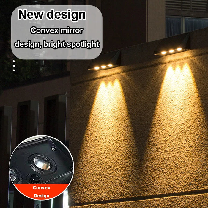 Solar Wall Light Outdoor LED Lamp Waterproof 1/2/3/4LED Beads Solar Powered for Porch Balcony Countyard Wall Fence Decortions