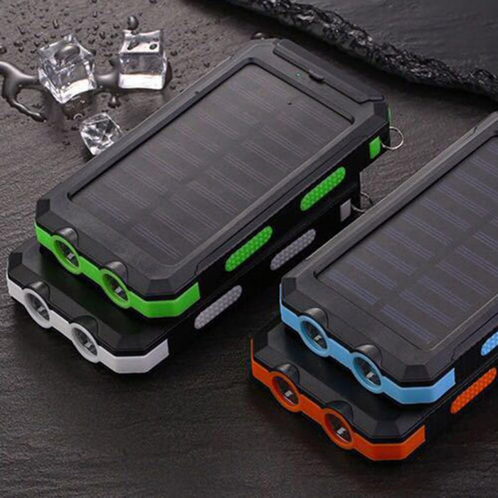 Solar Panel DIY Power Bank Case Charge Storage Box Dual USB Power Bank Shell SOS Light Flashing Light Compass Power Bank Box