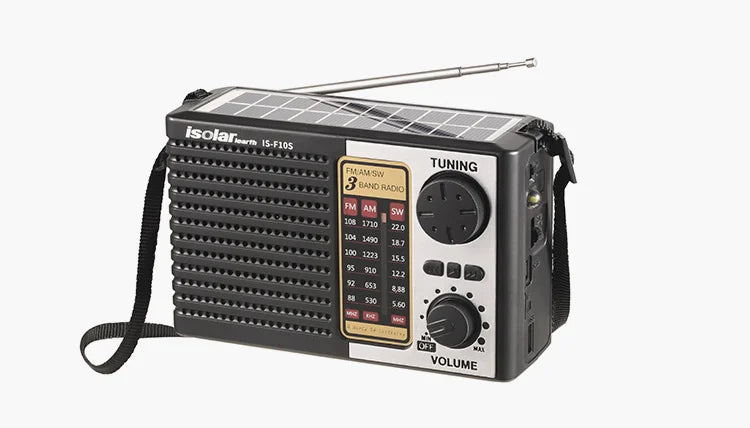 Multi Band FM Radio Solar Charging Emergency Radio with LED Lights Wireless Bluetooth Speaker Supports TF USB FM / AM / SW Radio