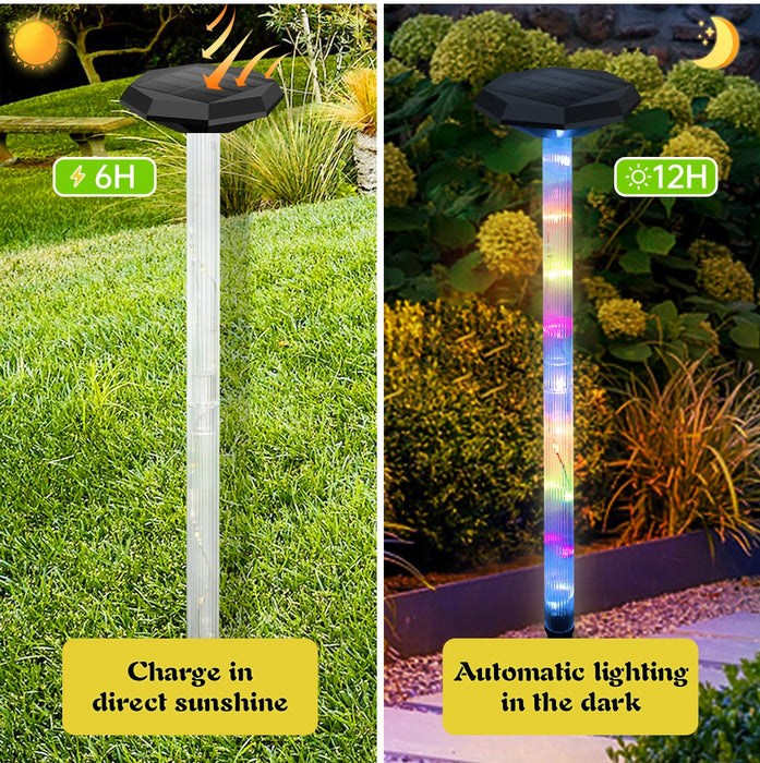 Solar Pathway Lights Bright Solar Ground Light Outdoor Waterproof IP65 LED Solar Garden Lights Landscape Lighting for Yard Lawn