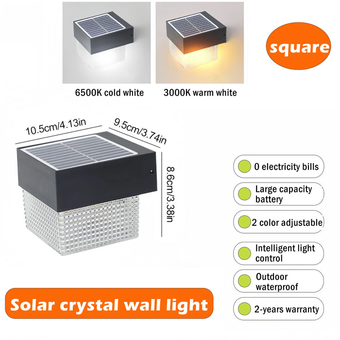 Solar LED Light, Outdoor Waterproof Wall Lamp, Streetlights Exterior Garden Decoration Yard Porch Walkway Solar Wall Light Home
