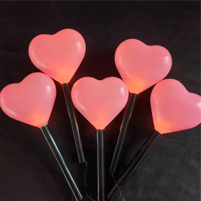 5pcs/lot Love Solar Outdoor Lights Valentine's Day Decor LED Lights Garden Decorations Pathway Lights Ground Plug Light 1006