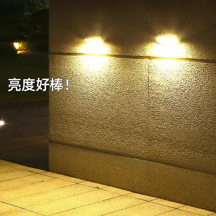 Solar wall lamp for household outdoor waterproof garden decoration fence LED human body sensing outdoor courtyard lamp
