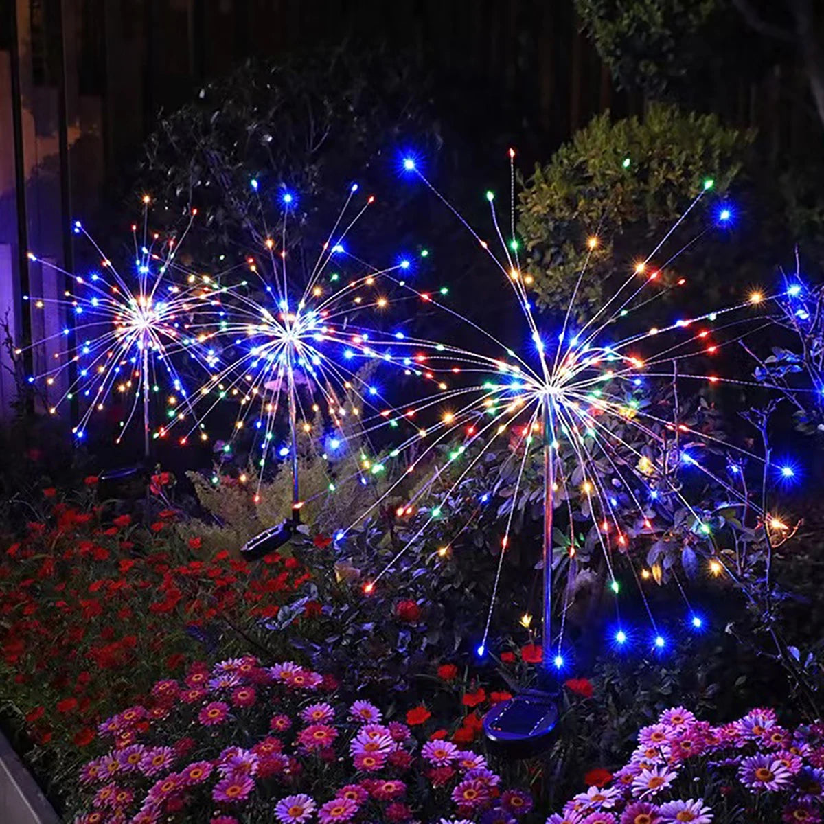 Solar Firework Lights Outdoor Waterproof Christmas Garden Wedding Decor, Auto On/Off Fairy String Solar Powered Landscape Lighti