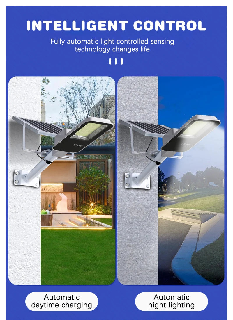 Led Solar Street Light Outdoor Garden IP65 Waterproof Solar Light 50-200W Courtyard Porch Balcony Garage Dusk To Dawn Wall Lamp