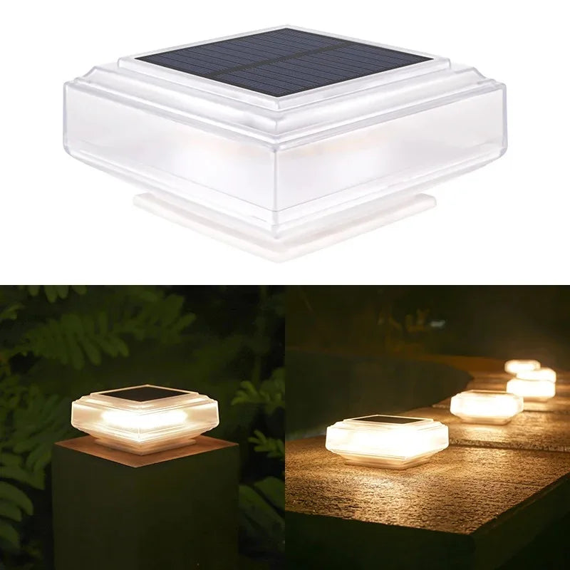 30Led Solar Pillar Light, Post Caps Lights, Waterproof Fence Post Lamp Outdoor, for Garden Wooden Post Lawn Camping Summer Decor