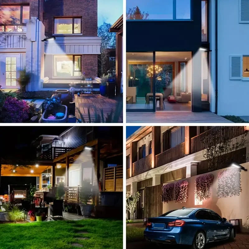 Outdoor Solar Street Light 117COB Human Body Sensing Courtyard Light Wall Light Waterproof Courtyard Garden Household Lighting