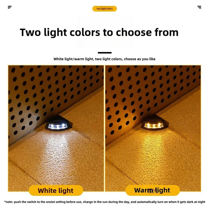 Outdoor Solar Step Lamp LED Decorative Lighting for Home Garden Staircase Patio Walkway Steps - Energy Efficient Garden Lights