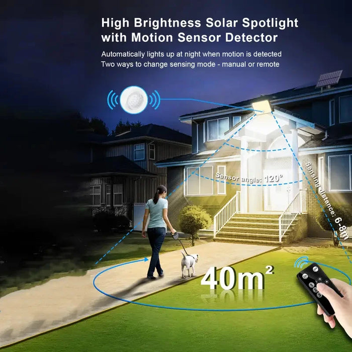 Solar Lights Outdoor Waterproof Motion Sensor 172 LEDs Super Bright 3 Modes Solar Flood Security Light for Outdoor Lights