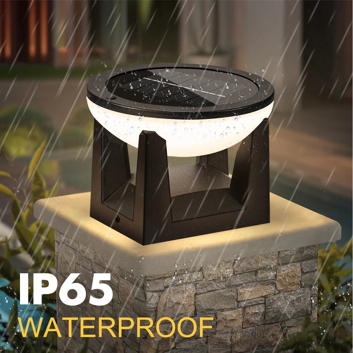 Solar Post Lights Outdoor Pillar Light Waterproof Modern Column Lamp LED Lantern Solar Powered Landscape Lighting For Patio Yard