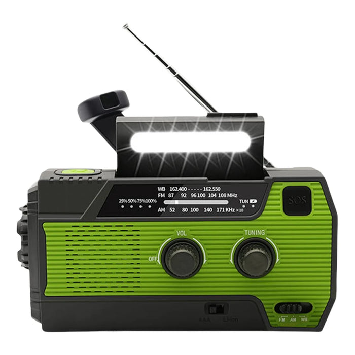 Emergency Hand Crank Radio Solar Powered Radio with Flashlight Reading Lamp SOS Alarm AM/FM/WB/NOAA Weather Radio Portable Radio