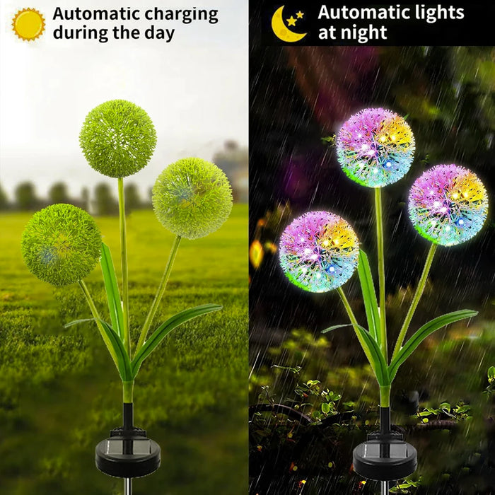 Solar Dandelion Flower Garden Lights Outdoor Waterproof Decoration Solar Fower Light for Garden Lawn Yard Art Wedding Decoration