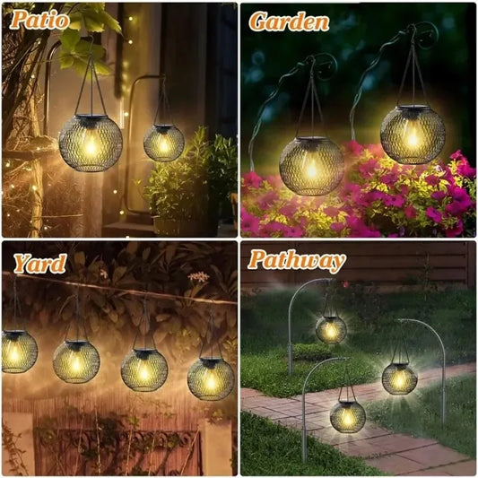 Hallowmas Solar Lantern Outdoor Solar Lights For Outside Decorative Outdoor Hanging Lights Waterproof Solar Lanterns Yard Garden