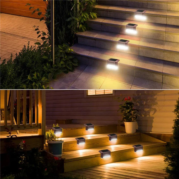 1~20PCS Solar Deck Light Outdoor IP65 Waterproof Solar Power Garden Lamps for Railing Stairs Step Fence Yard Patio Pathway