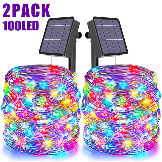 Solar LED String Lights Outdoor Waterproof Festoon Garden Decor Christmas Fairy Garland String Lights
