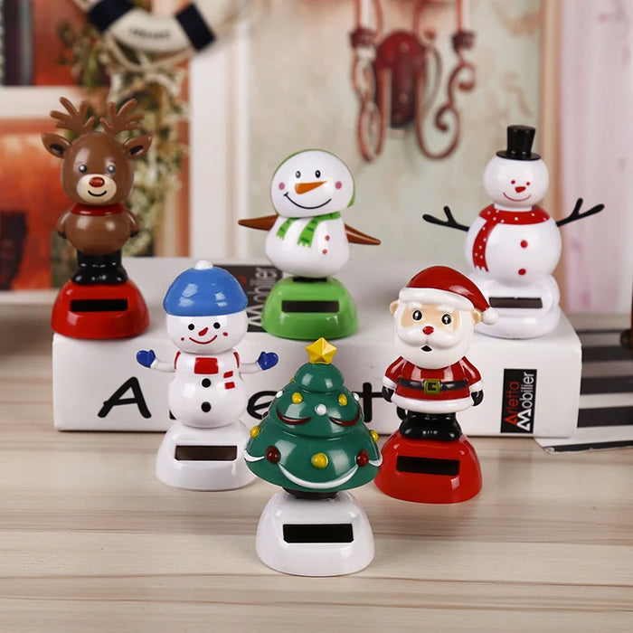Christmas Desktop Home Decoration Solar Dancing Santa Claus Elk Snowman Merry Christmas Gift Home Accessorie Festival Decoration