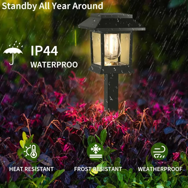Solar Lights Outdoor Waterproof Auto on/Off Solar Pathway Lights for Garden Landscape Path Yard Patio Driveway Walkway Decor