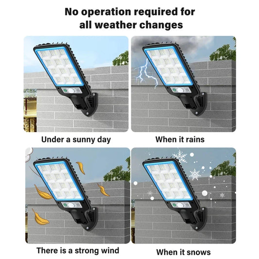 LED Solar Street Lights Outdoor 1-4 Pack Solar Lamp with 3 Light Mode Waterproof Motion Sensor Security Lighting for Garden