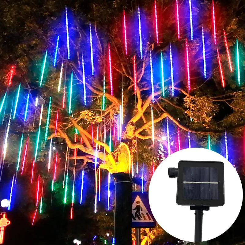 LED Meteor Shower String Light Christmas Wedding Party Solar Garland Lamp Summer Garden Decoration Festoon Solar Outdoor Lights
