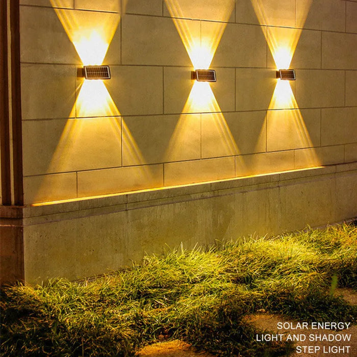 Solar Wall Lamp Led Outdoor Waterproof Decoration Garden Lamp Up And Down Luminous Lighting for Wall Porch Balcony Garden Street