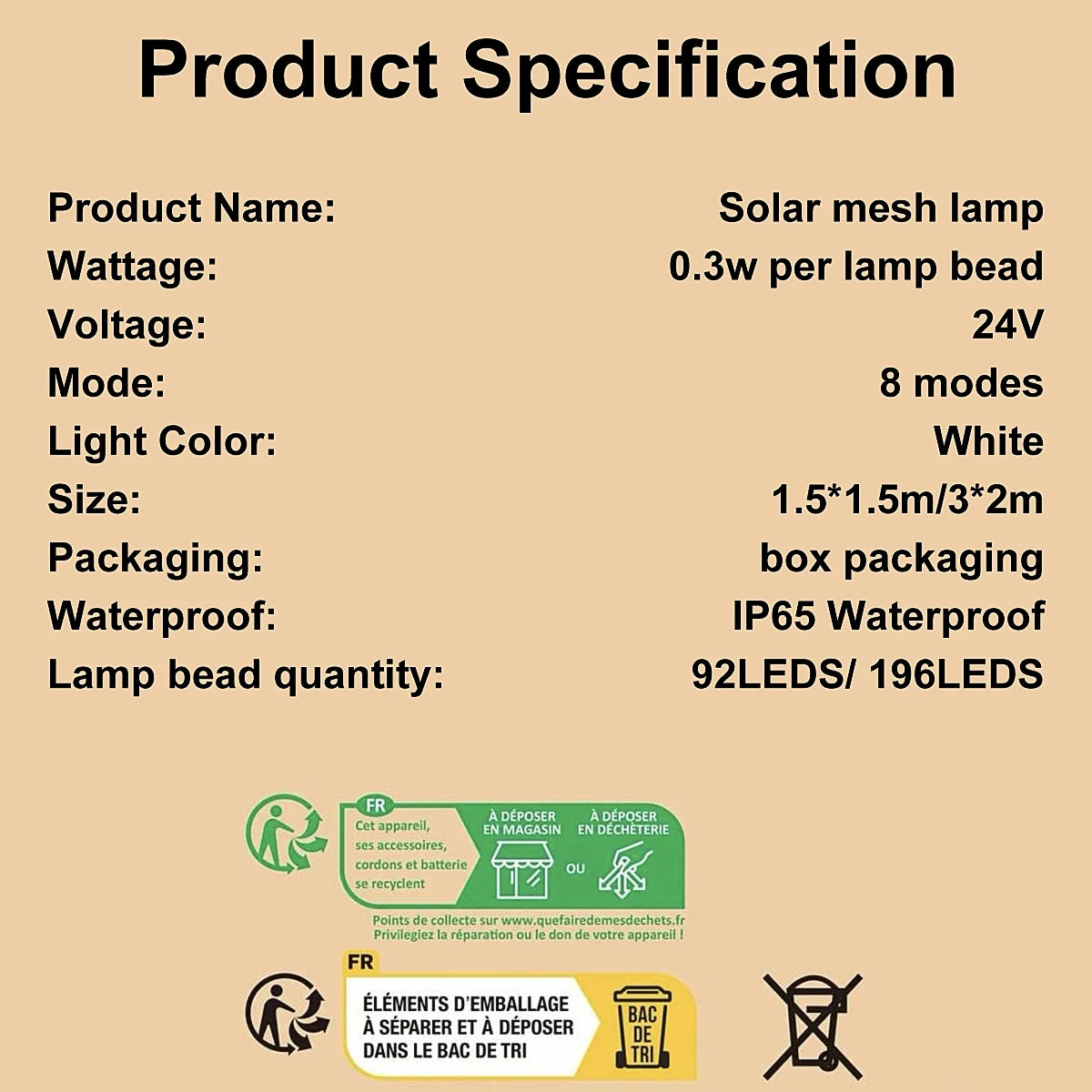1pc Solar Net Lights Bush Net Lights Mesh Lights 8 Modes Remote Control Auto On/Off Outside Twinkle Lights For Patio Wall Roof
