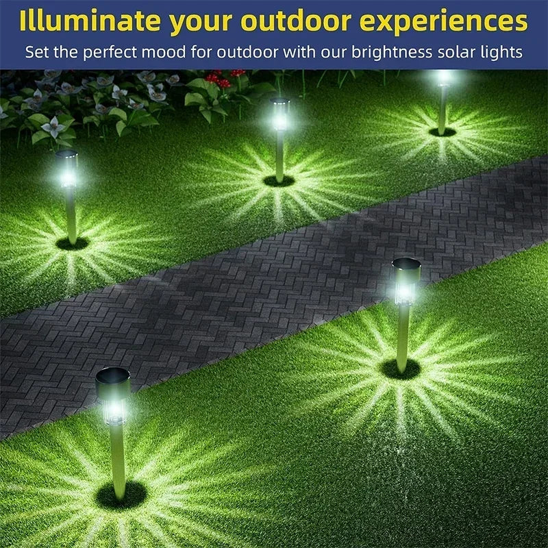 Solar Outdoor Lights Garden Lamp Solar Powered Waterproof Landscape Path Outdoor for Yard Backyard Lawn Patio Decorative Plant