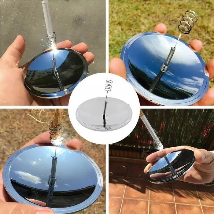Solar Igniter Environmentally Friendly Windproof Waterproof Portable Small Tool For Outdoor Hiking Camping Wilderness Survival