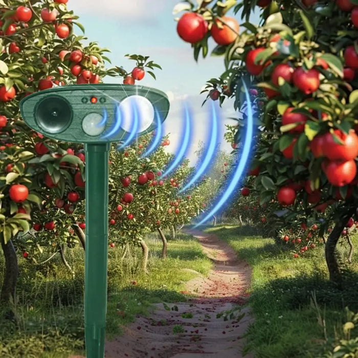Solar Rat Bird Defender Solar Powered Deterrent with Motion Sensor and Flashing Lights Outdoor Solar Farm Garden Yard Device