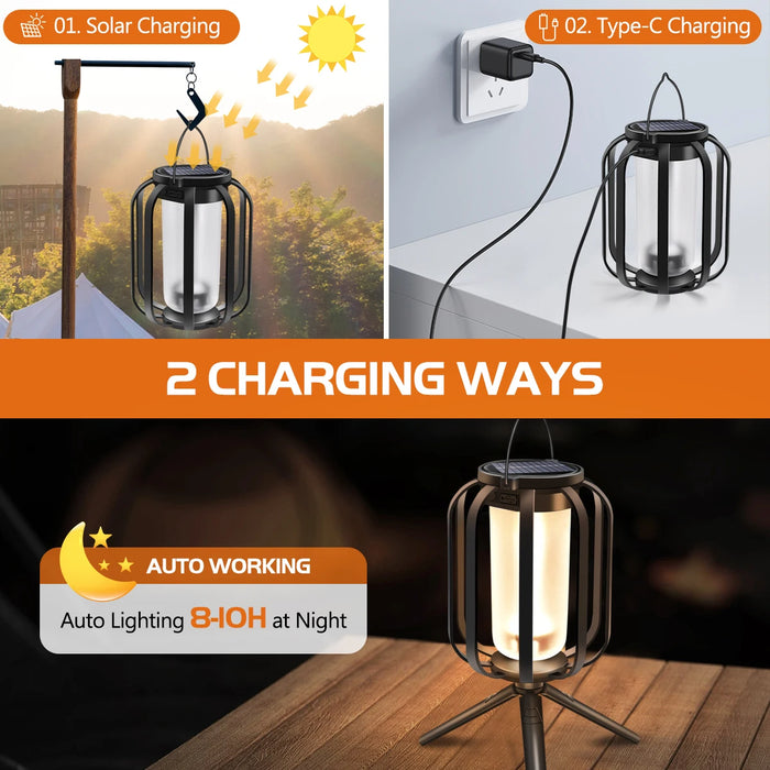 Solar Lanterns Outdoor Waterproof Hanging Lights for Outside Solar Table Lanterns Solar Wall Lantern Lights for Porch Patio Yard