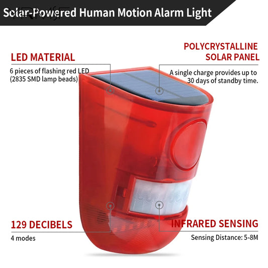 Car Alarm Solar Infrared Motion Sensor Alarm Automobile Immobilizer Security Accessories Home Systems Electronics Automobiles