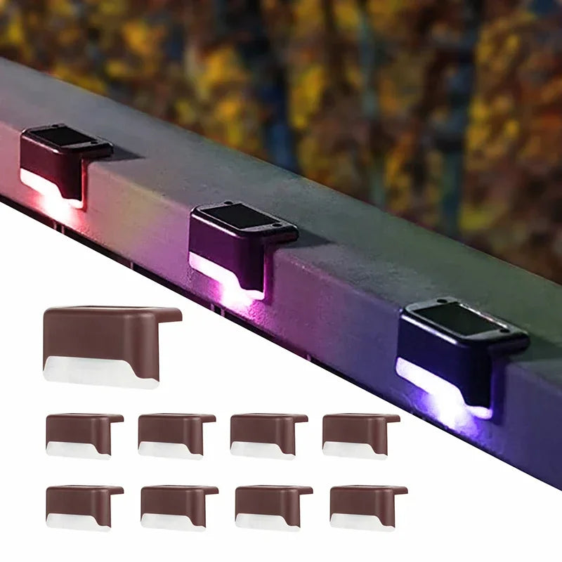 Solar Lamps LED Outdoor Garden Balcony Staircase Fence Railing Lights Courtyard Waterproof Solar Outdoor Decorative Wall Lights
