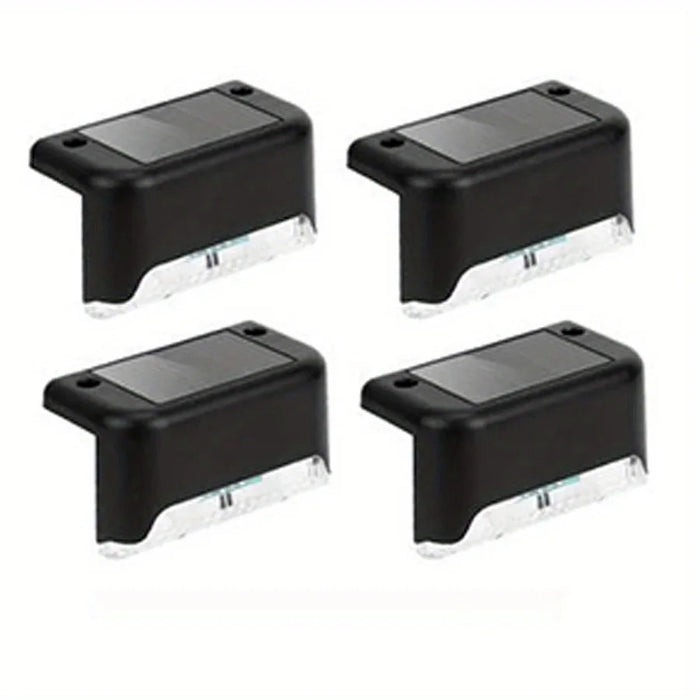 Outdoor Solar Deck Lights, Pack of 4, Decorative Outdoor Lights, Solar Garden Lights, Outdoor Fence Lights, Solar Step Lights,