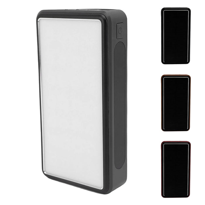 Solar Power Bank 50000mAh Aluminum Alloy USB Portable Charger Battery Pack with LED Light for Outdoor Camping Emergency