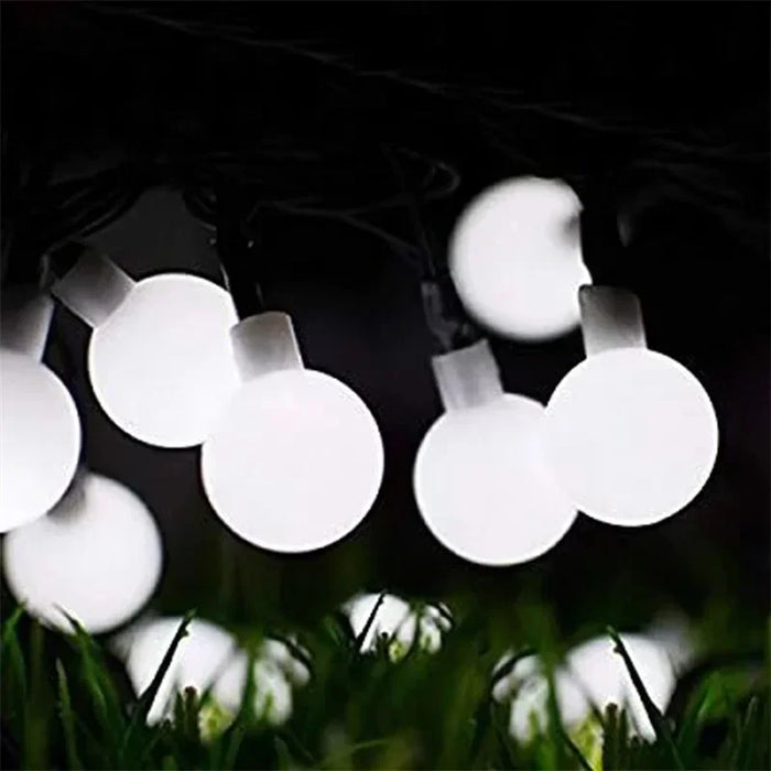 Christmas Decoration Garden Lights Outdoor LED Solar String Lights Round Ball Solar Globe Lights for Garden Patio Holiday Party