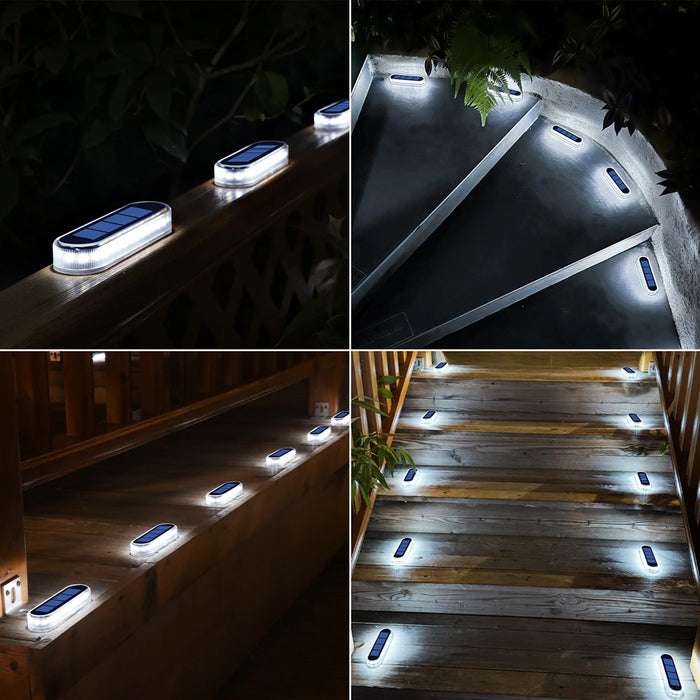 Solar Deck Lights IP68 Waterproof Outdoor Auto On/Off Lighting for Steps Docks Driveways Patios Fences - Solar Powered Lighting