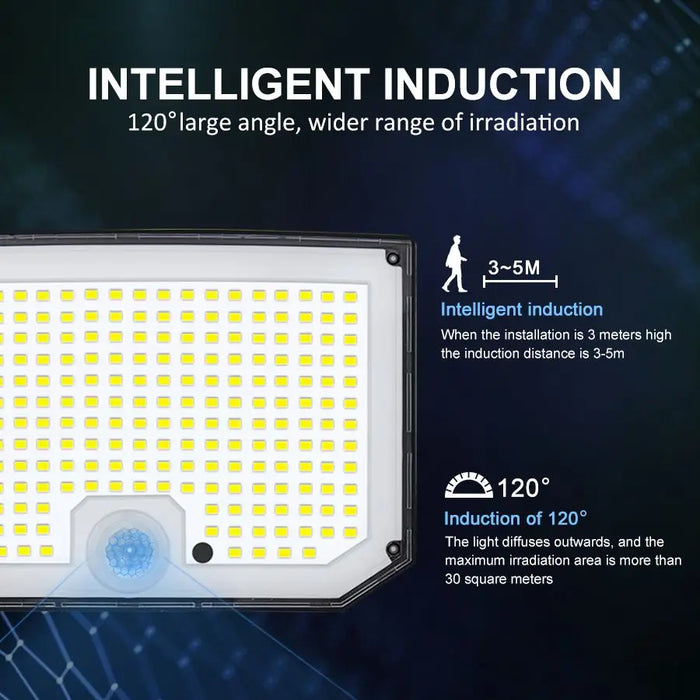 Solar Security Lights Motion Sensor Outdoor 318/238/226LED Garden Lights Waterproof Split Flood Wall Lights Solar Powered 3 Mode
