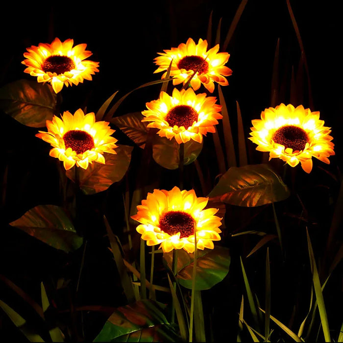 LED Solar Sunflowers Flower Light Home Decorative Flower Lights  Waterproof Landscape Light Garden Decoration Lawn Lamp