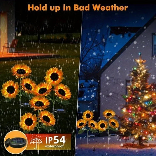 3 LED Solar Flower Lights Solar Simulation Flower Lights | Outdoor Decoration for Courtyard Villa Lawn Garden Pathway