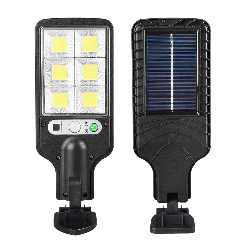 Outdoor Solar Street Lights Waterproof Motion Sensor Wall 72COB LED Lamp 3 Lighting Mode Solar Powered Lights for Garden Patio