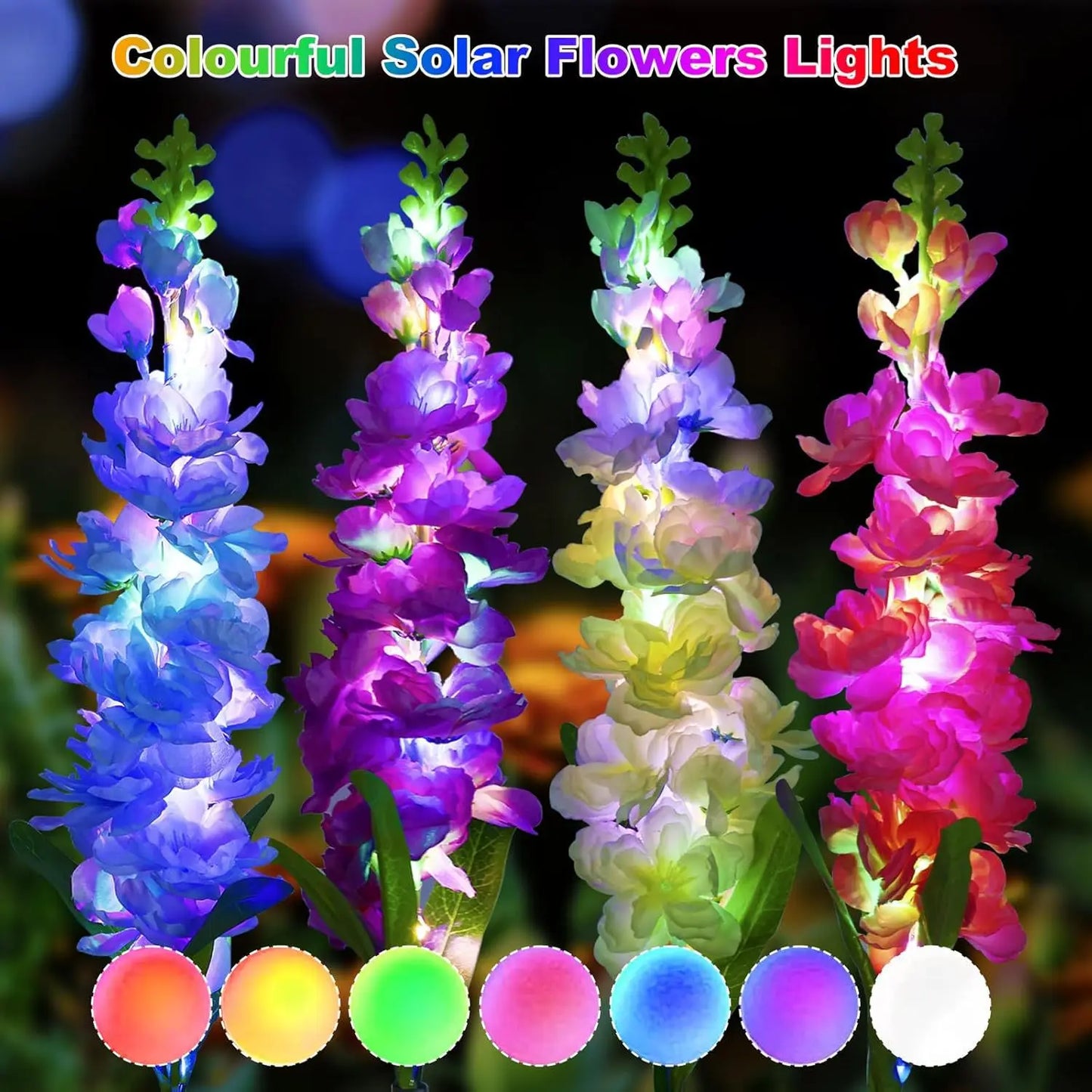 Solar Garden Lights, upgraded waterproof solar flower light, used for party garden decoration, Yard patio lawn decoration