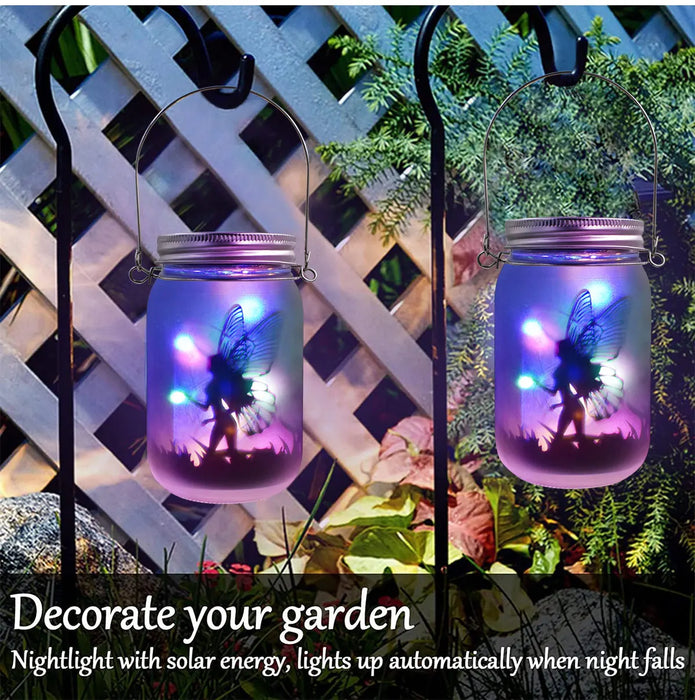 Christmas Solar Lantern Mason Jar Lights Solar Fairy Hanging Lanterns For Outdoor Yard Lawn Garden Decor Jar Light for Xmas Gift