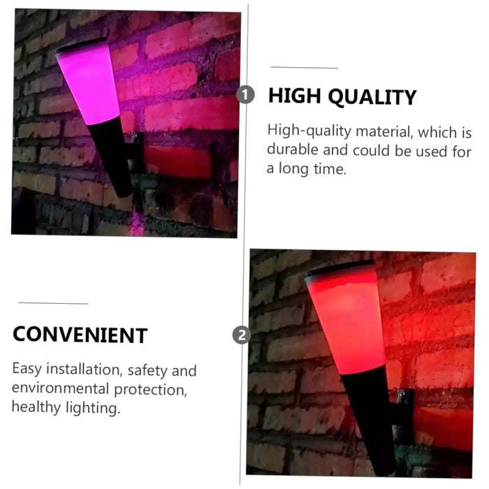 Solar Wall Light Exterior Outside Solar Fence Lights Pathway Light Outdoor Solar Lamp Wall Sconce For Garden Backyard Front Door