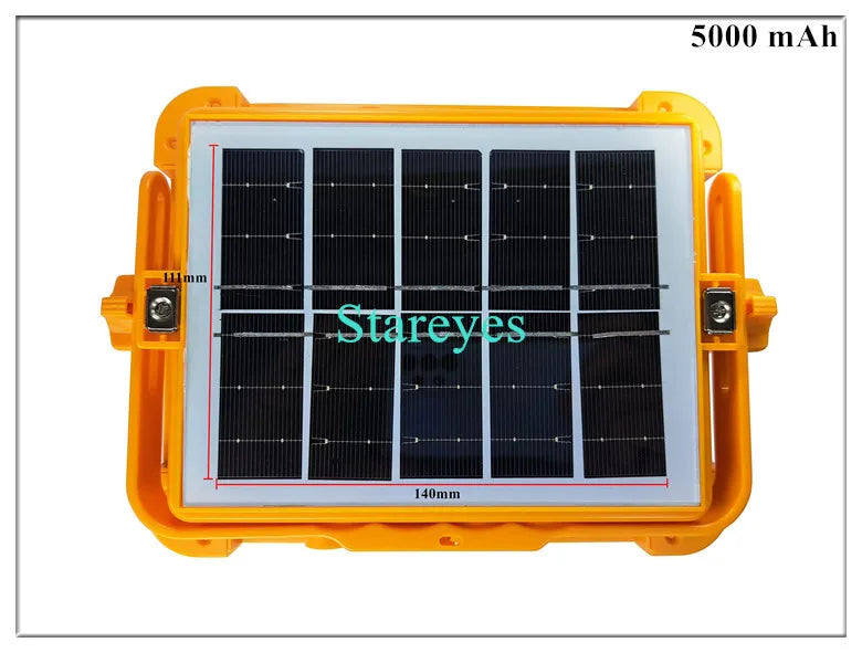 Portable Solar LED Floodlight Rechargeable Flood light Outdoor Photovoltaic panel emergency flashlight torch IP66 Waterproof