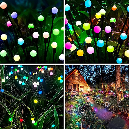solar garden lights 10 LED solar firefly lights swaying with the wind outdoor waterproof LED lights courtyard landscape